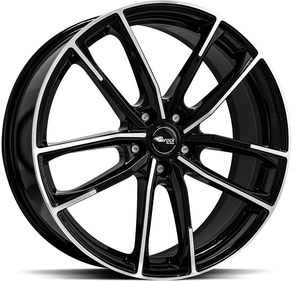 BROCK B38 BLACK FULL POL 8x20 5/112 ET48 CB66.6