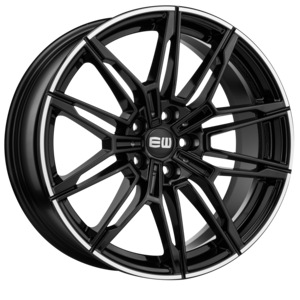 Elit Wheels EW18 Black / Lip Polished 5x112 19"