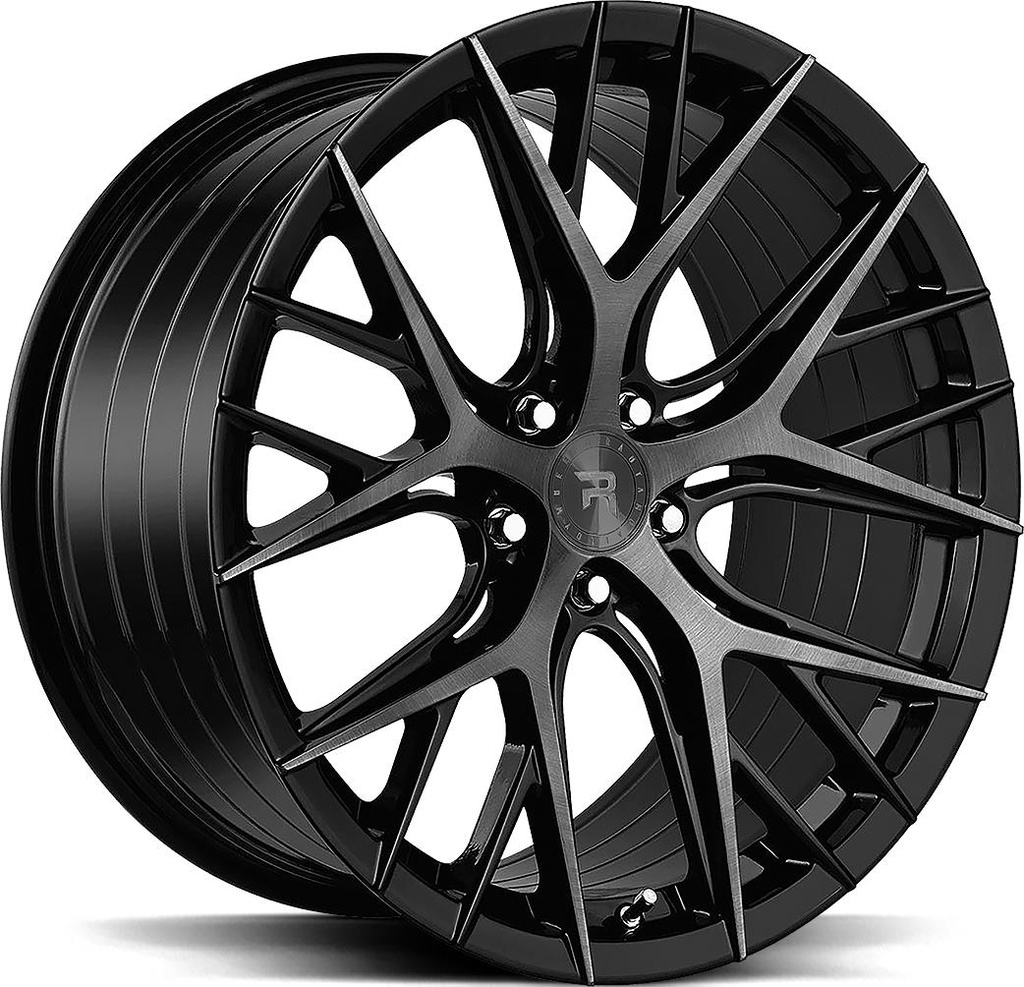R-SERIES R16 BRUSH DUAL BLACK 8.5x19 5/112 ET30 CB66.6