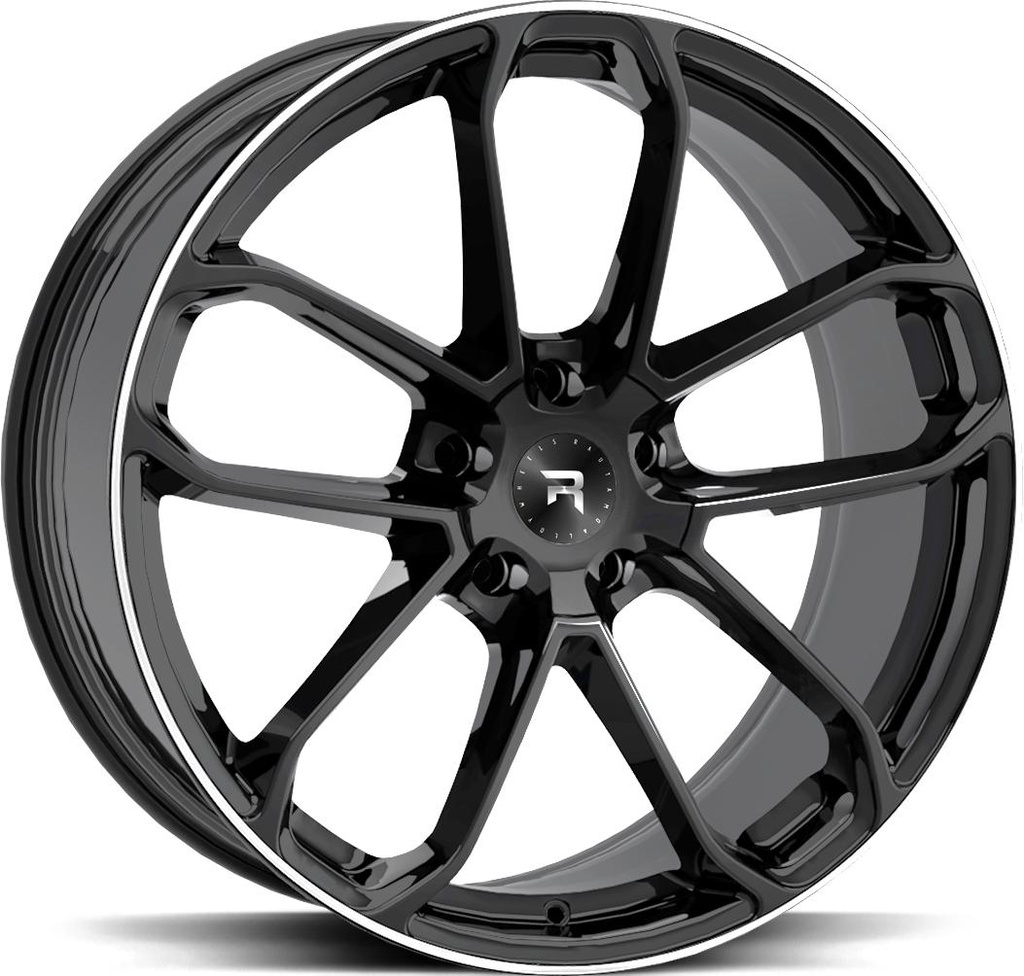 R-SERIES R14 BLACK POL 10x22 5/130 ET49 CB71.6